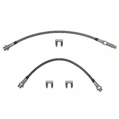 1966 Dodge Coronet Brake Hose Kit w_ Dana Kit Braided Stainless - HSK0029SS